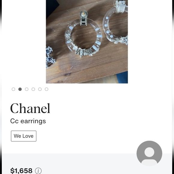 CHANEL 2019 Very Rare Gold Tone Pearl Star Hoop Earrings - Picture 7 of 7